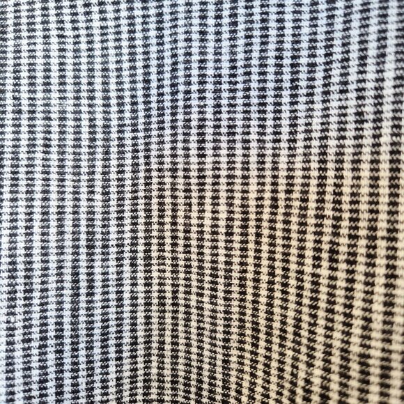 Goddess Gear Linen Cotton Houndstooth Lagenlook Ruffle Dress Short Sleeve - Picture 4 of 11